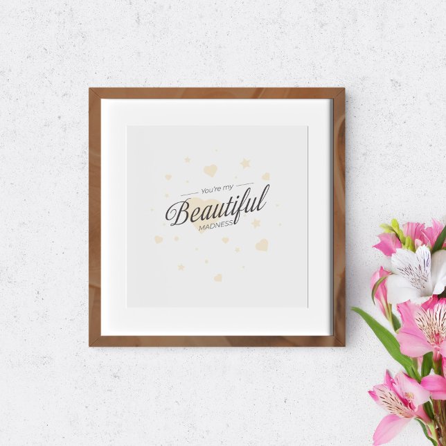 Póster Eres mi hermosa locura. (Subido por el creador)