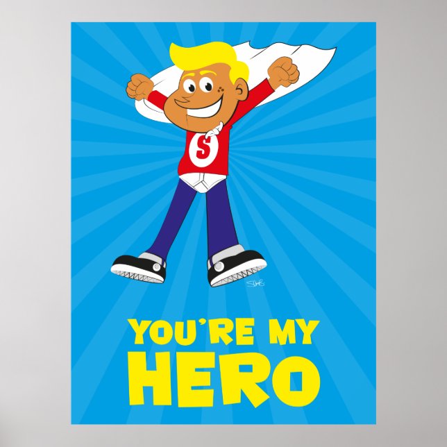 Póster Eres mi Poster héroe (Frente)