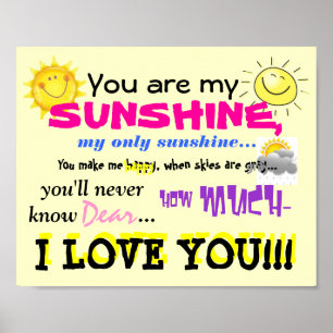 Póster Eres mi Poster Sunshine