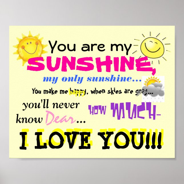 Póster Eres mi Poster Sunshine (Frente)