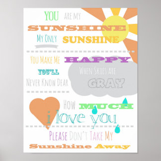 Póster Eres mi Poster Sunshine 11"x14"