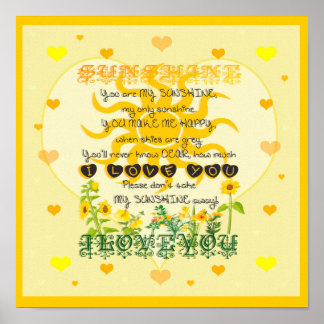 Póster Eres mi sol con el corazón