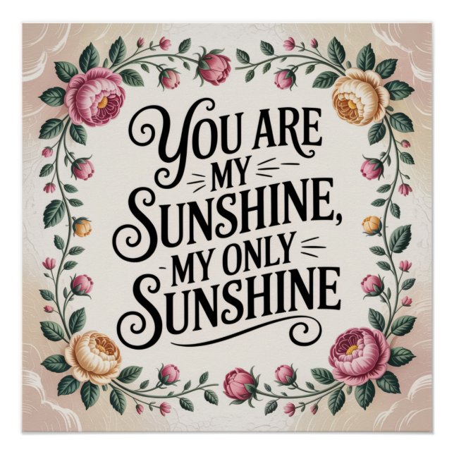 Póster Eres mi sol, mi único sol (Anverso)