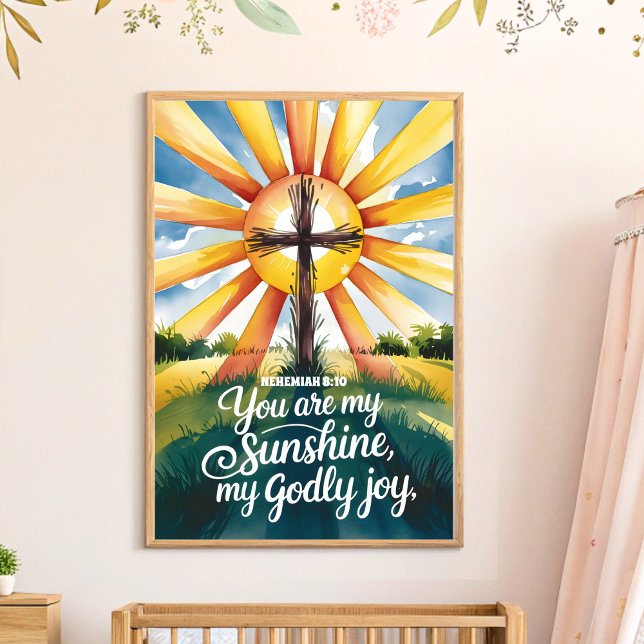 Póster Eres mi Sunshine Christian Nursery Wall Art (Subido por el creador)