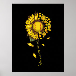 Póster Eres Mi Sunshine Softball Sunflower