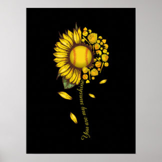 Póster Eres Mi Sunshine Softball Sunflower
