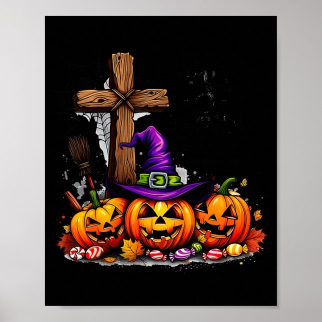 Póster ¿Eres Otoño-ween Jesús Calabaza Divertida _1  (Frente)