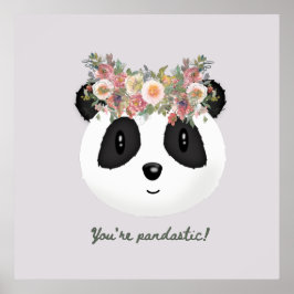 Póster ¡Eres pandástico! Cute Panda Bear