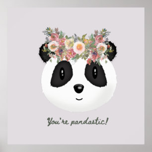 Póster ¡Eres pandástico! Cute Panda Bear