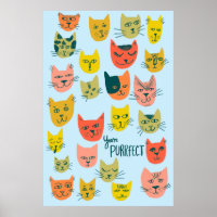 ¡Eres Purrfect! Ilustracion de los gatos locos