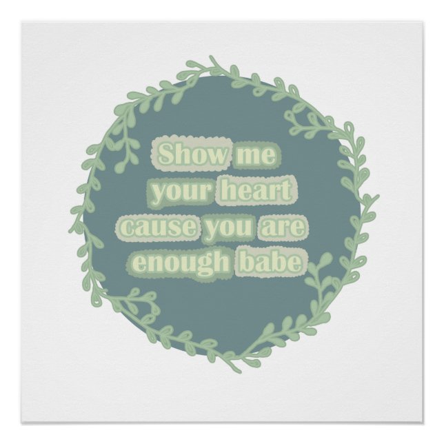 Póster ¡Eres suficiente! (Anverso)