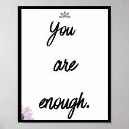 Póster Eres suficiente, cita