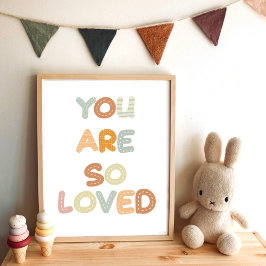 Póster Eres tan querida Nursera Infantil Arcoiris