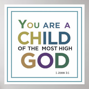 Póster Eres un hijo del Dios Altísimo 1 Juan 3:1