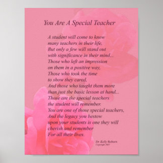 Póster Eres Un Profesor Especial