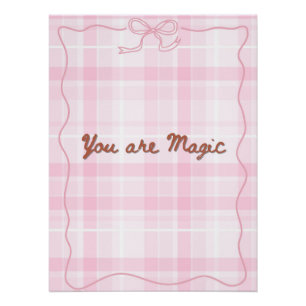 Póster Eres Una Cita Inspiradora De Color Rosa Mágico