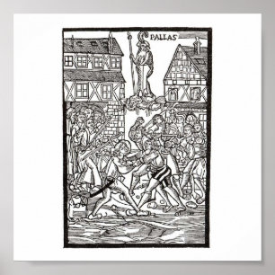 Póster Erfurter Sudentenunruhen, 1520