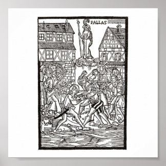 Póster Erfurter Sudentenunruhen, 1520
