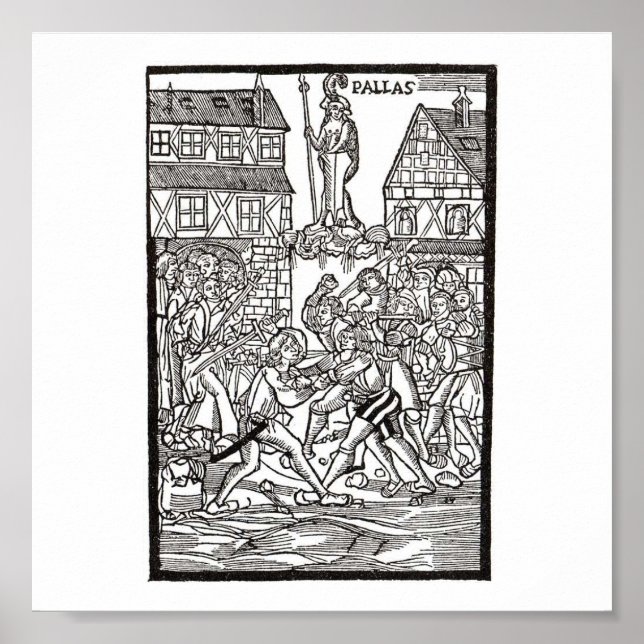 Póster Erfurter Sudentenunruhen, 1520 (Frente)
