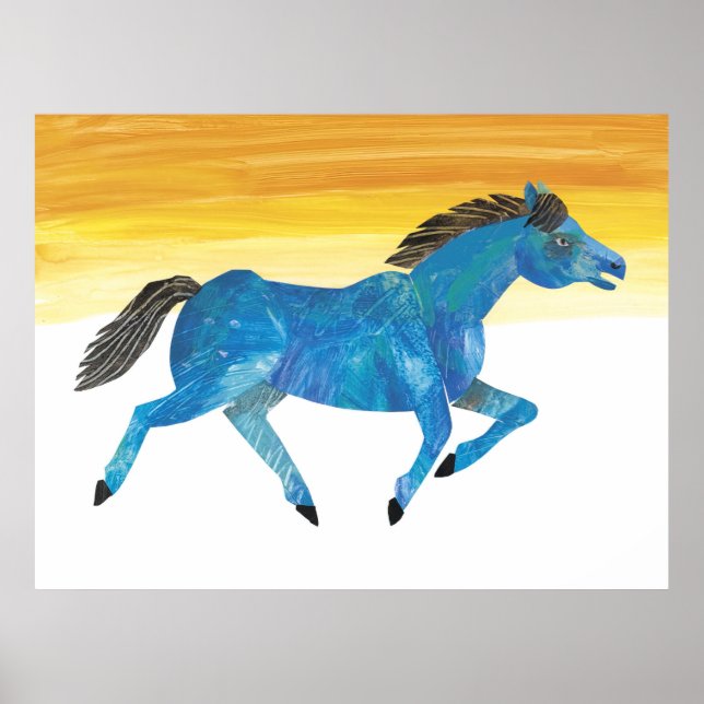 Póster Eric Carle - Caballo Azul Infantil (Frente)