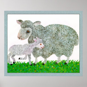 Póster Eric Carle - carleeric-sheep-sj-artfond