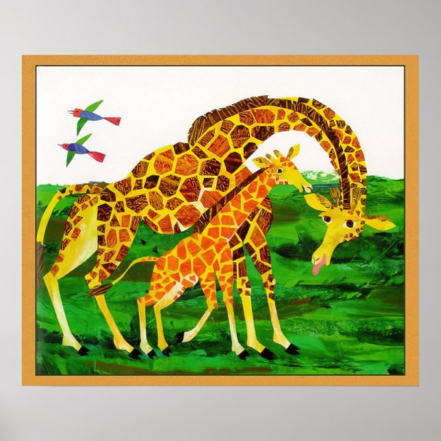 Póster Eric Carle -  Jirafa (Frente)