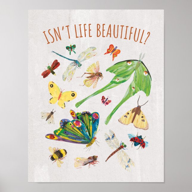 Póster Eric Carle | ¿No es la vida hermosa? (Frente)