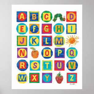 Póster Eric Carle   Patrón de bloques alfabéticos