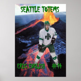 Póster Eric English - Seattle Totems