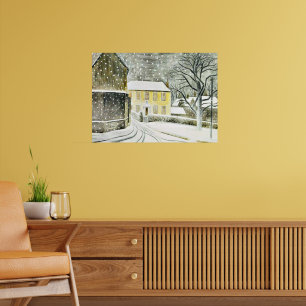 Póster Eric Ravilious - Hallstead Road en la nieve,