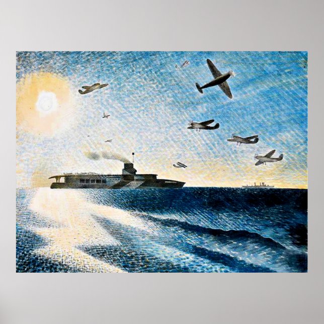 Póster Eric Ravilious - HMS Glorioso en el Ártico (Frente)