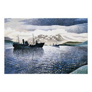 Póster Eric Ravilious - Noruega, realismo mágico,