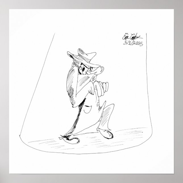 Póster Erica Crooks Comics - sneaky villain man (Frente)