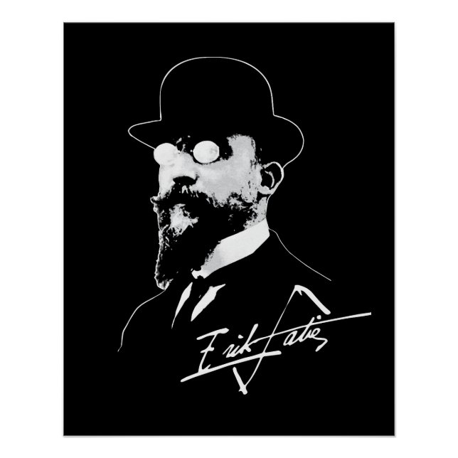 Póster Erik Satie (Anverso)