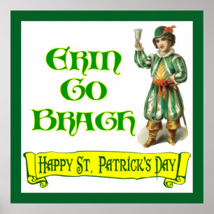 Póster Erin Go Braugh Happy St. Patrick's Day Poster