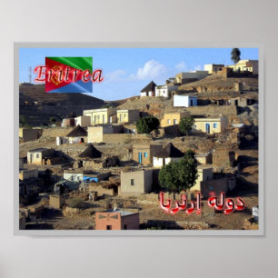 Póster Eritrea - Casas Aldeas -