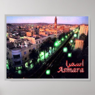 Póster Eritrea - Noche de Asmara -
