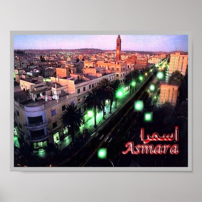 Póster Eritrea - Noche de Asmara - (Frente)