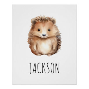 Póster ¡Erizo lindo! Personalización neutra en cuanto al