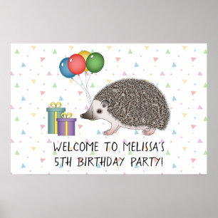 Póster Erizo pigmeo africano - Bienvenida a la fiesta de
