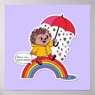 Póster Erizo positivo - Motivación Cuta