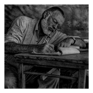 Póster Ernest Hemingway en Kenia