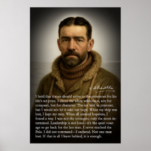 Póster Ernest Shackleton - Explorador antártico heróico