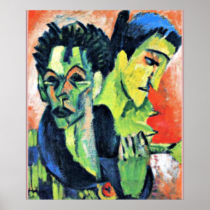 Póster Ernst Kirchner - Doble Autorretrato