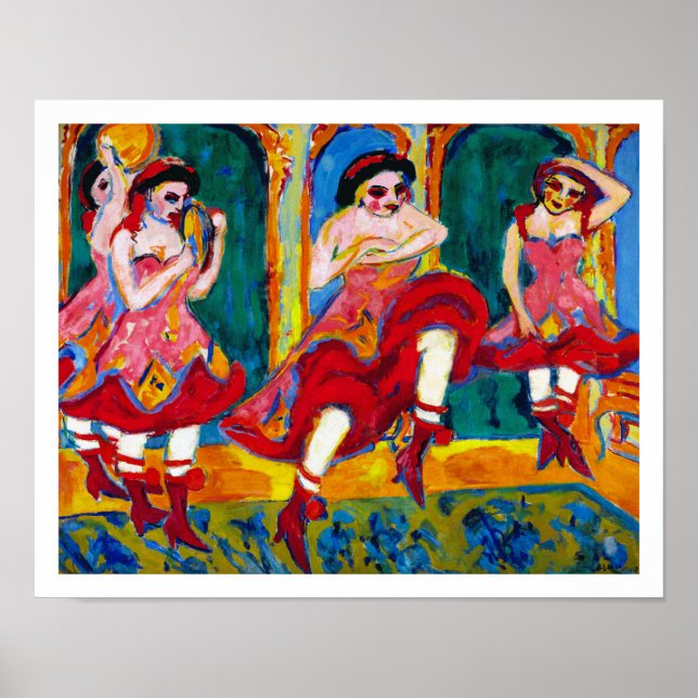 Póster Ernst Ludwig Kirchner - Bailarines de Czardas (Frente)