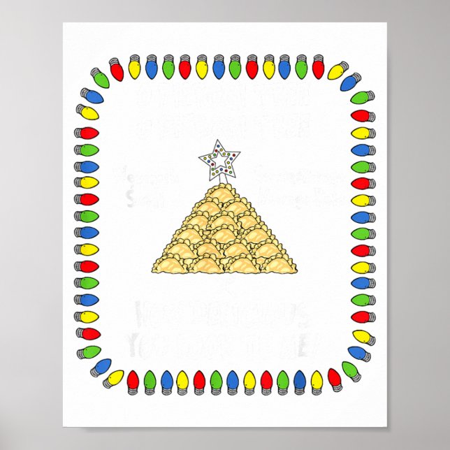 Póster Erogi Christmas Tree _ Lish Holiday Lights Funny F (Frente)