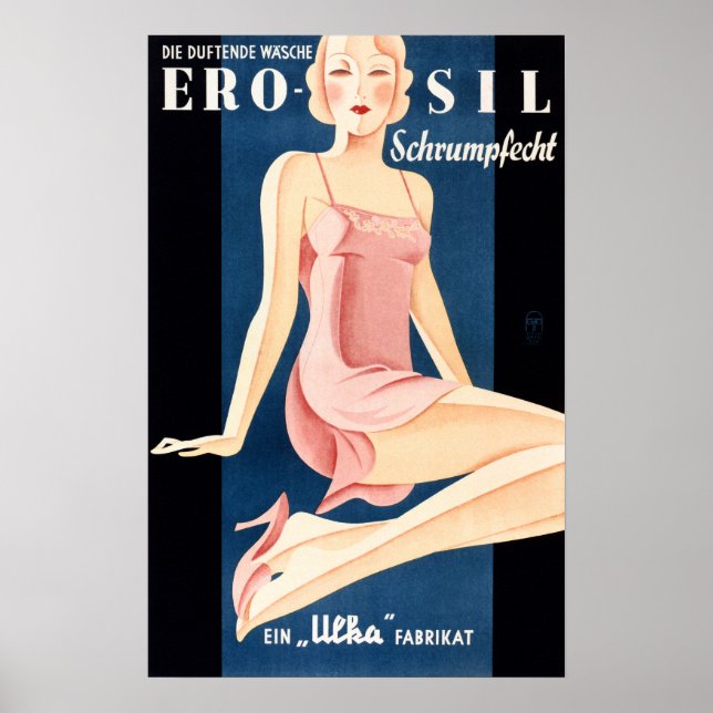 Póster EROSIL MUJER Alemania Cosméticos de la piel Crema  (Frente)