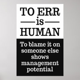 Póster Errar es humano poster 2