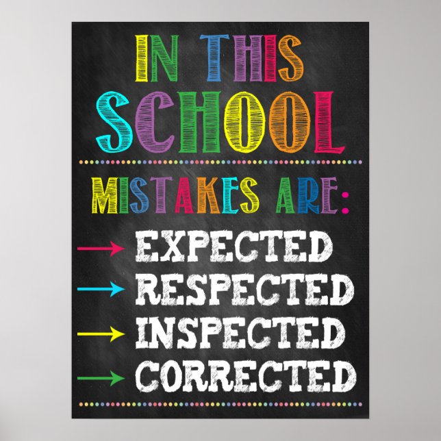 Póster Error en el Poster del salón de clases Rainbow (Frente)