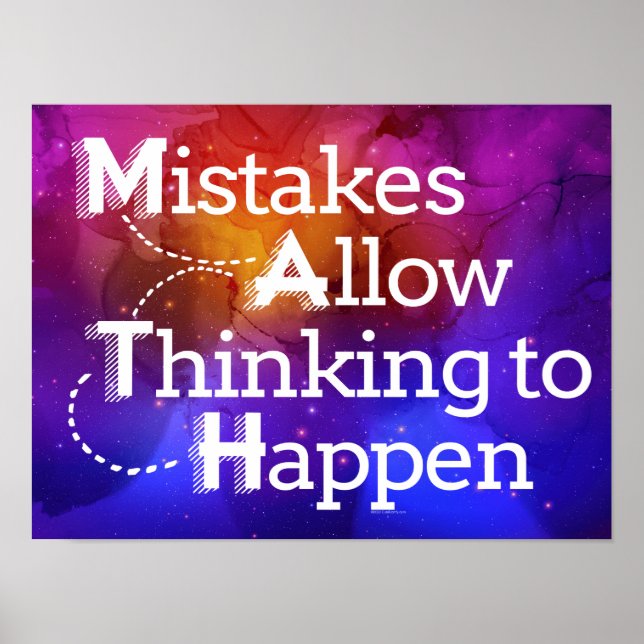 Póster Errores de acrónimo matemático permiten pensar en  (Frente)